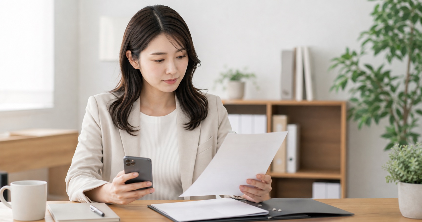 派遣の契約内容を確認する女性のイメージ写真