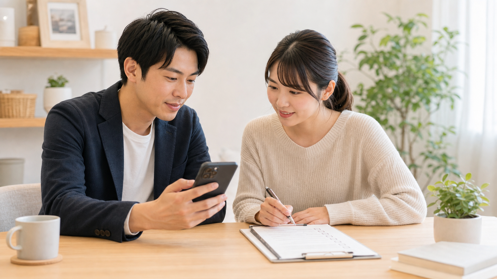 求人条件を確認しながら履歴書の志望動機を考える人
