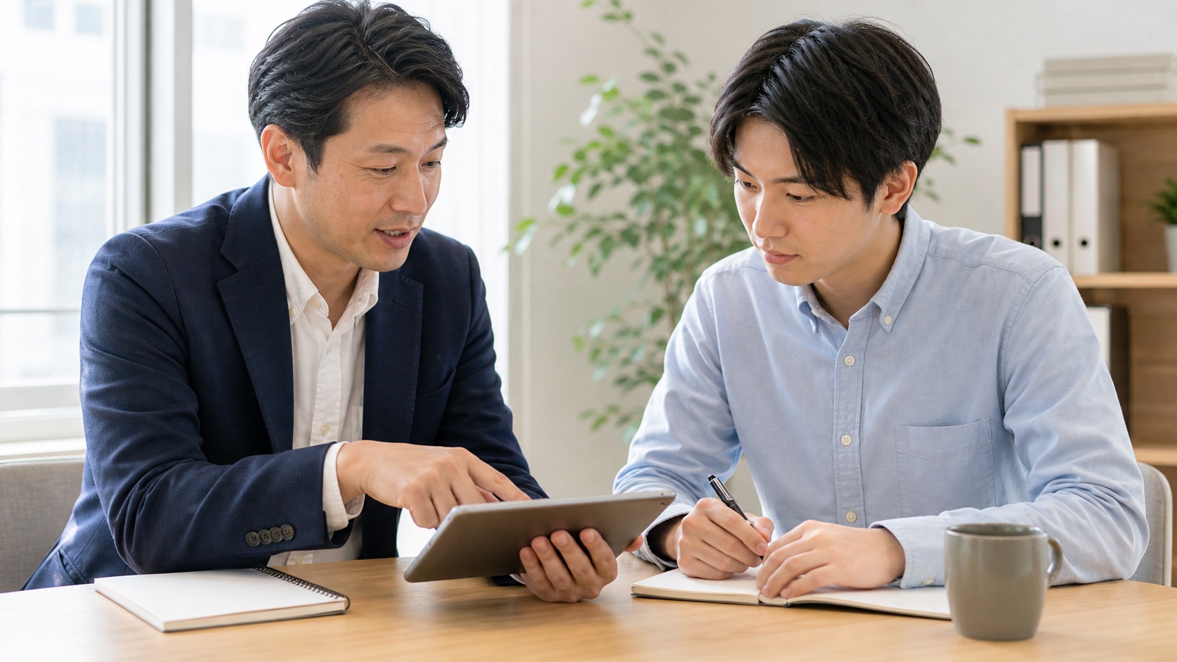 第二新卒が研修やOJTで仕事を教わるイメージ写真