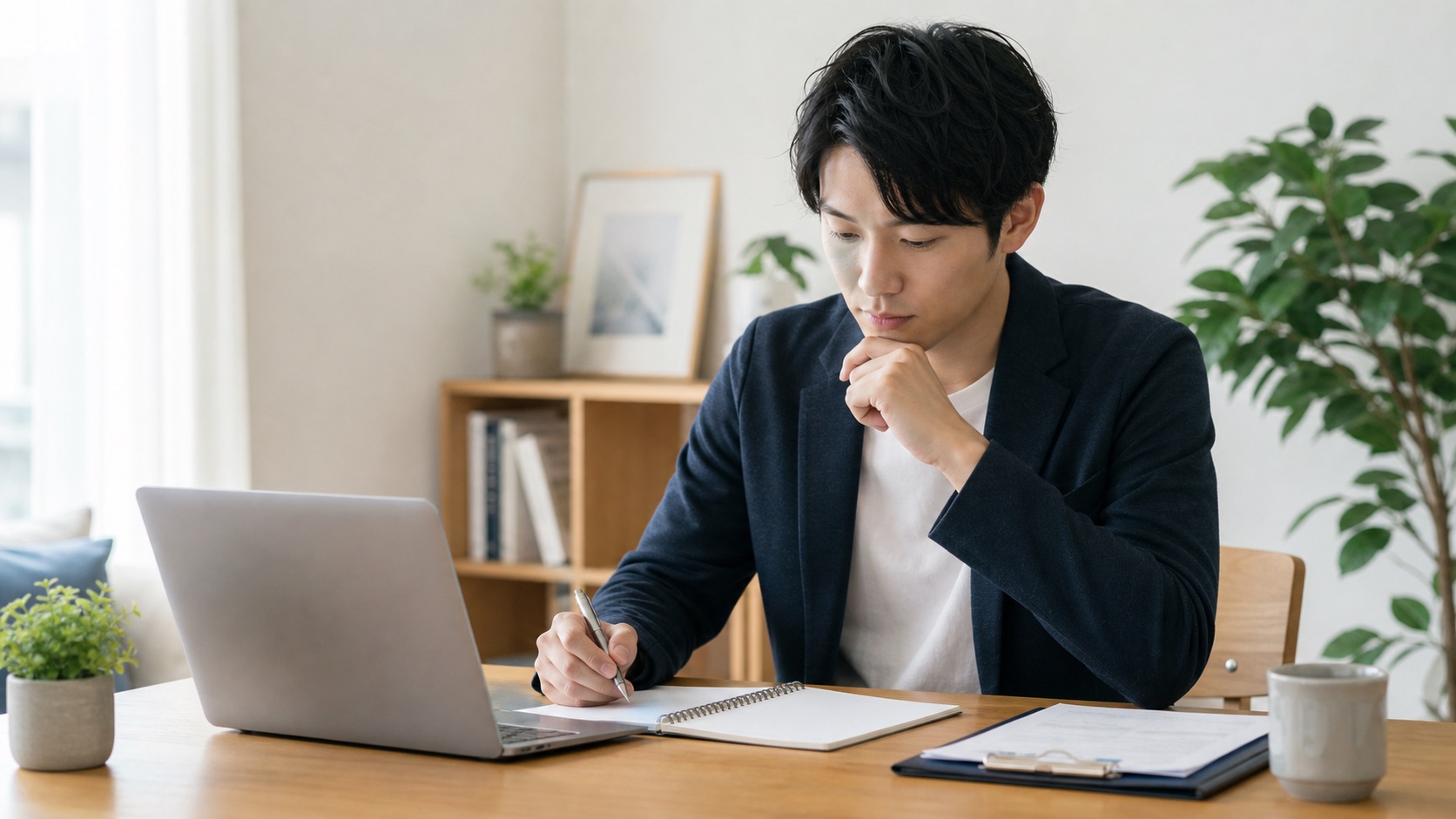 短期間で辞めた退職理由を面接前に整理する若手社会人のイメージ写真