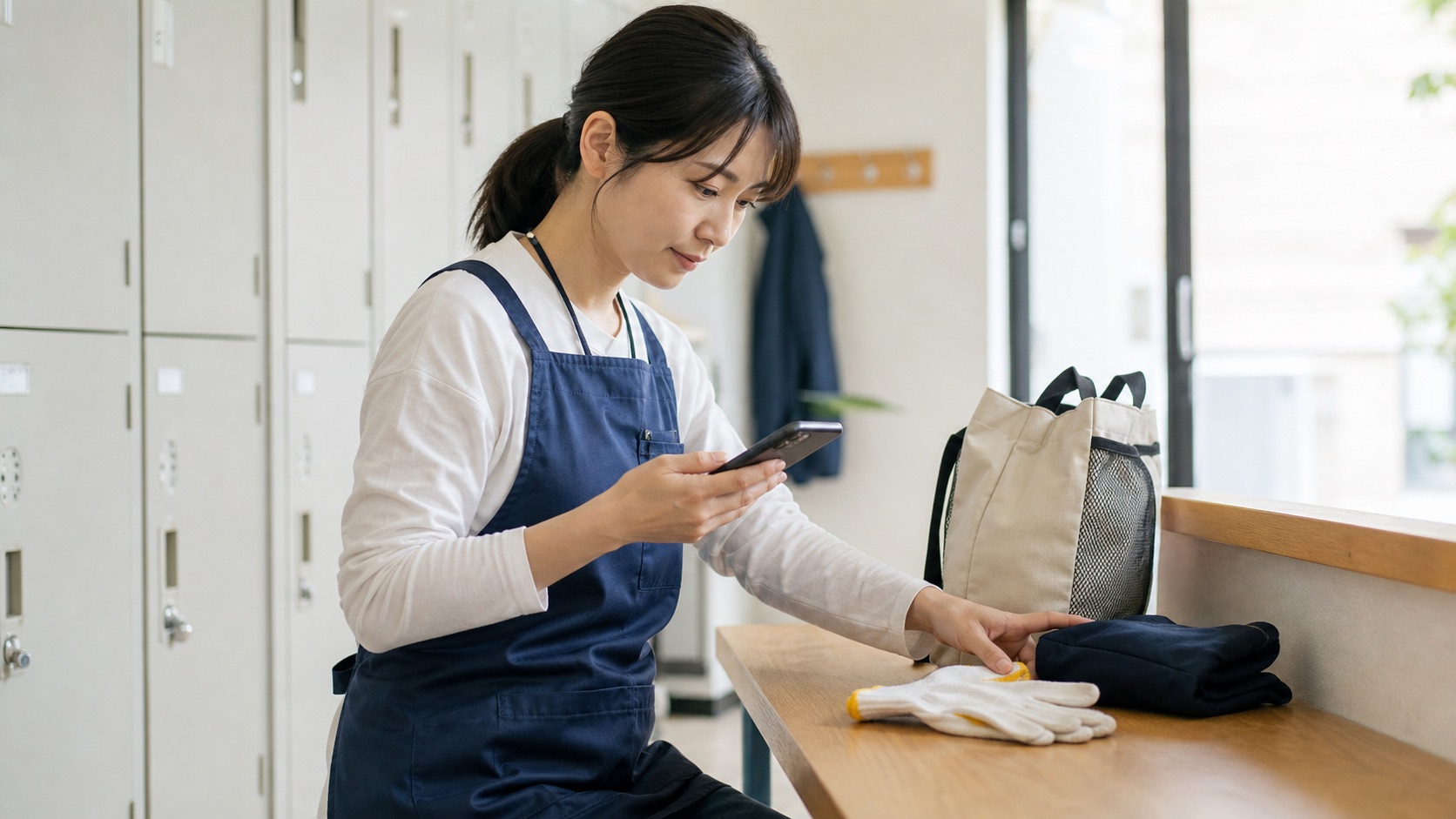 スポットワーク応募前に条件と持ち物を確認する人のイメージ写真